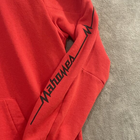 Adidas Patrick Mahomes Hoodie Mens Lg Red Sweatshirt Spell Out + Emblem‎ HT5344 - Picture 4 of 16